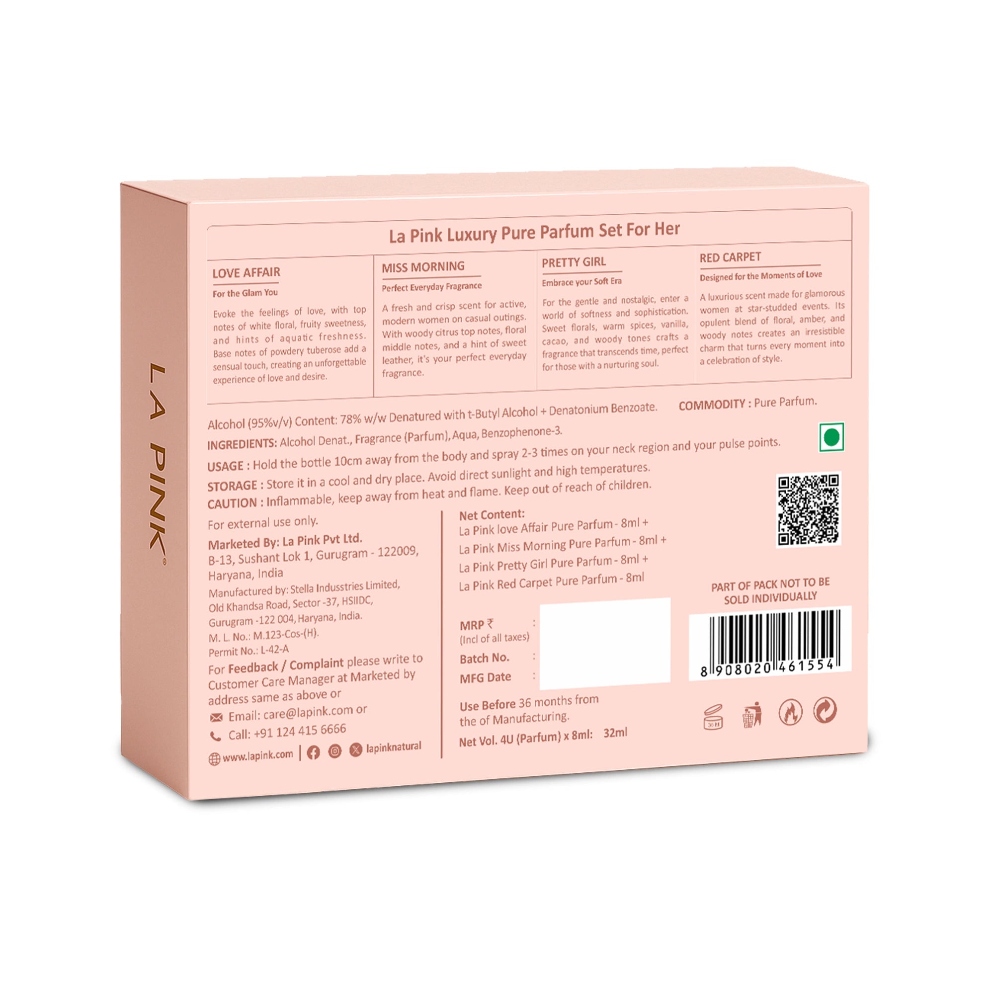 Women Gift Pack Pure Parfum (8ml x 4 Pcs)