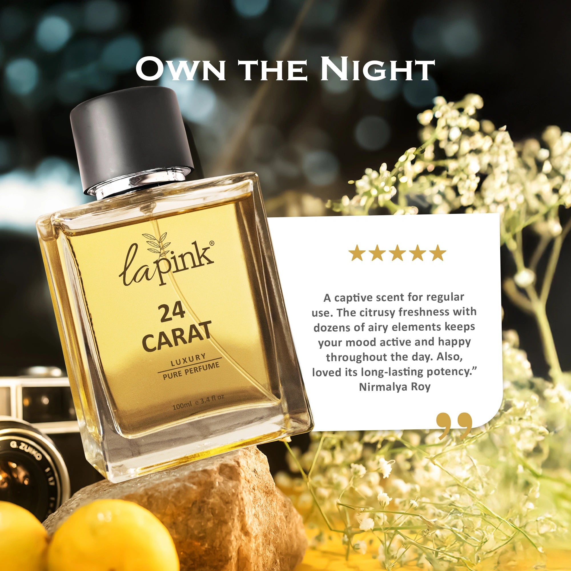 24 Carat French Luxury Pure Perfume for Men - 100 ml