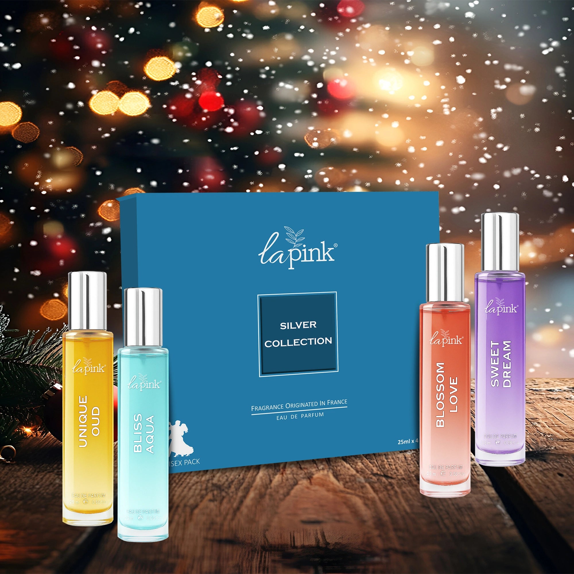La Pink Silver Collection Unisex EDP Perfume Gift Set