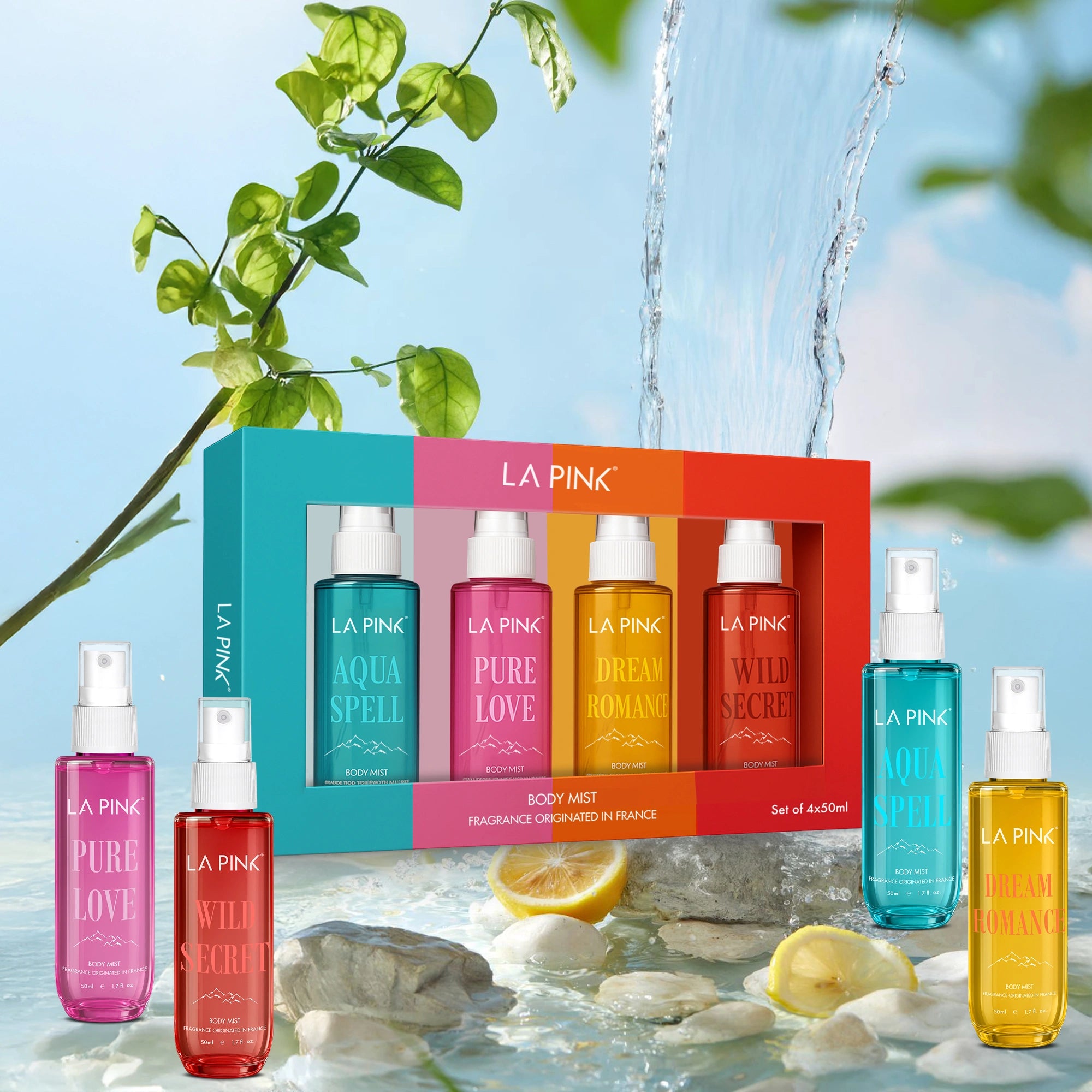 La Pink Body Mist Pack of 4 (50 ML* 4) 200 ML