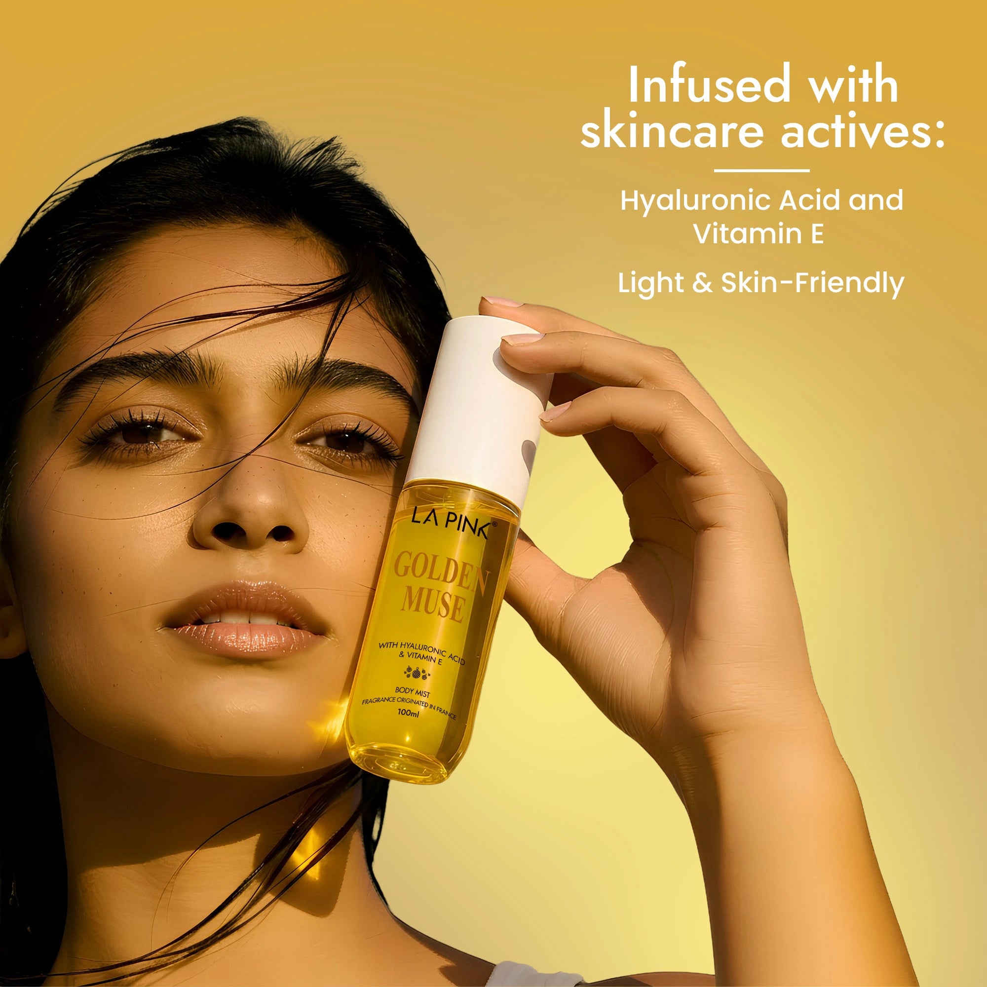 Golden Muse Body Mist with Hyaluronic acid & Vitamin E 100ml