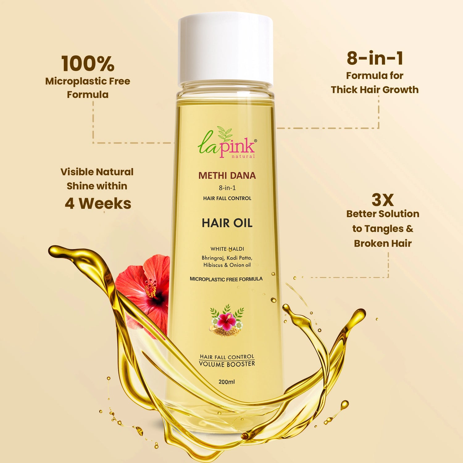 Methi Dana 8-in-1 Hair Oil For Volume Boosting