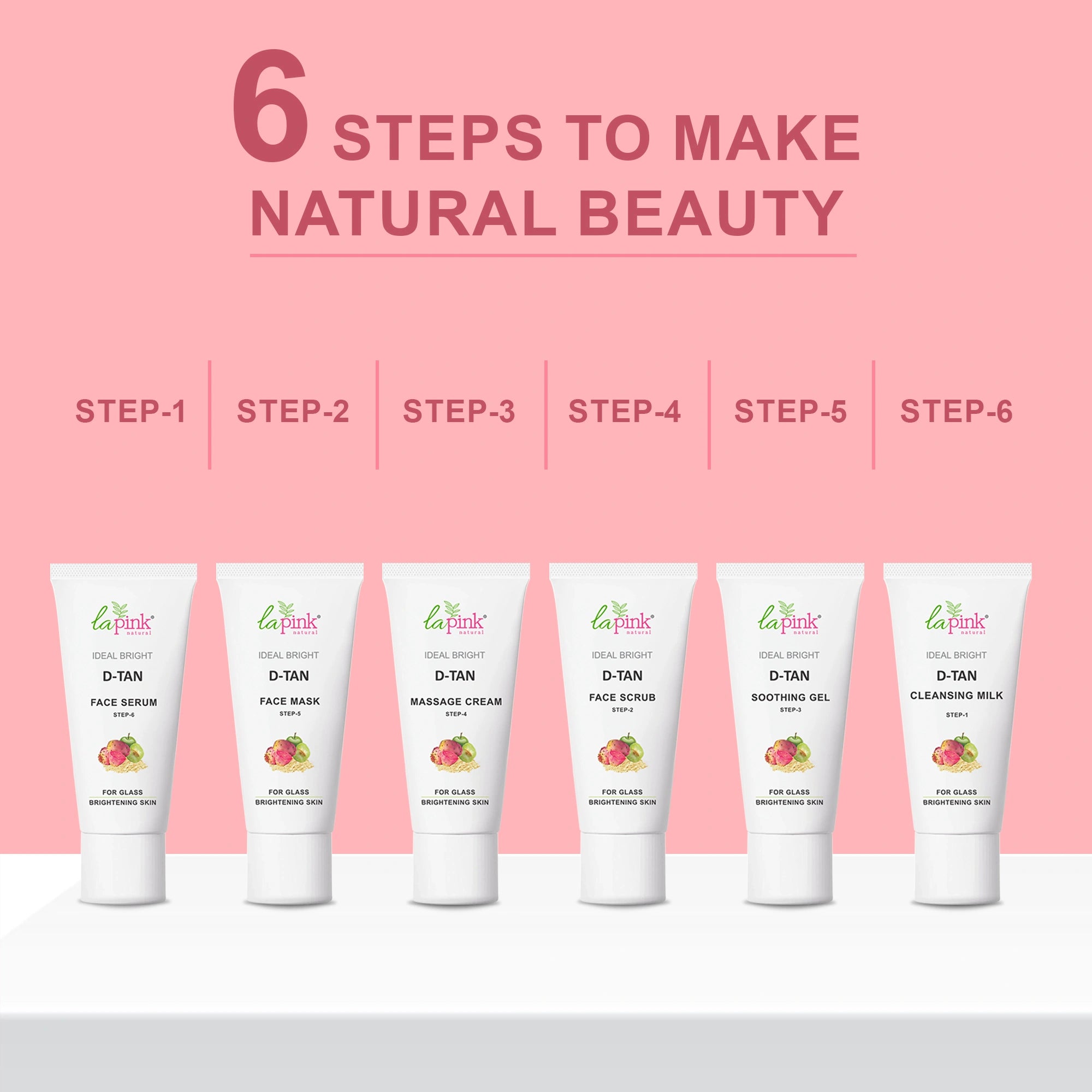 Set of skincare products with &