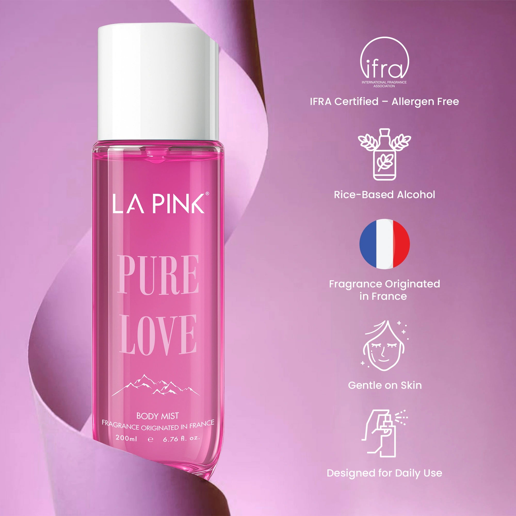 La Pink Body Mist Pure Love 200 ML