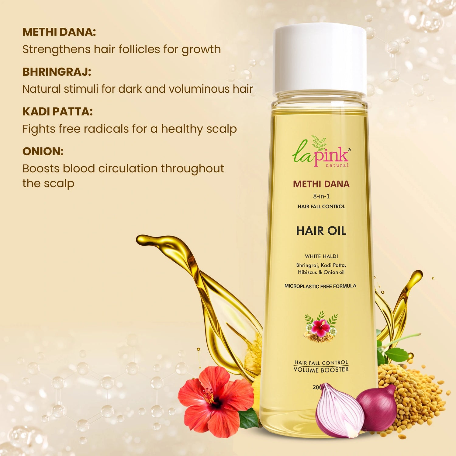 Methi Dana 8-in-1 Hair Oil For Volume Boosting
