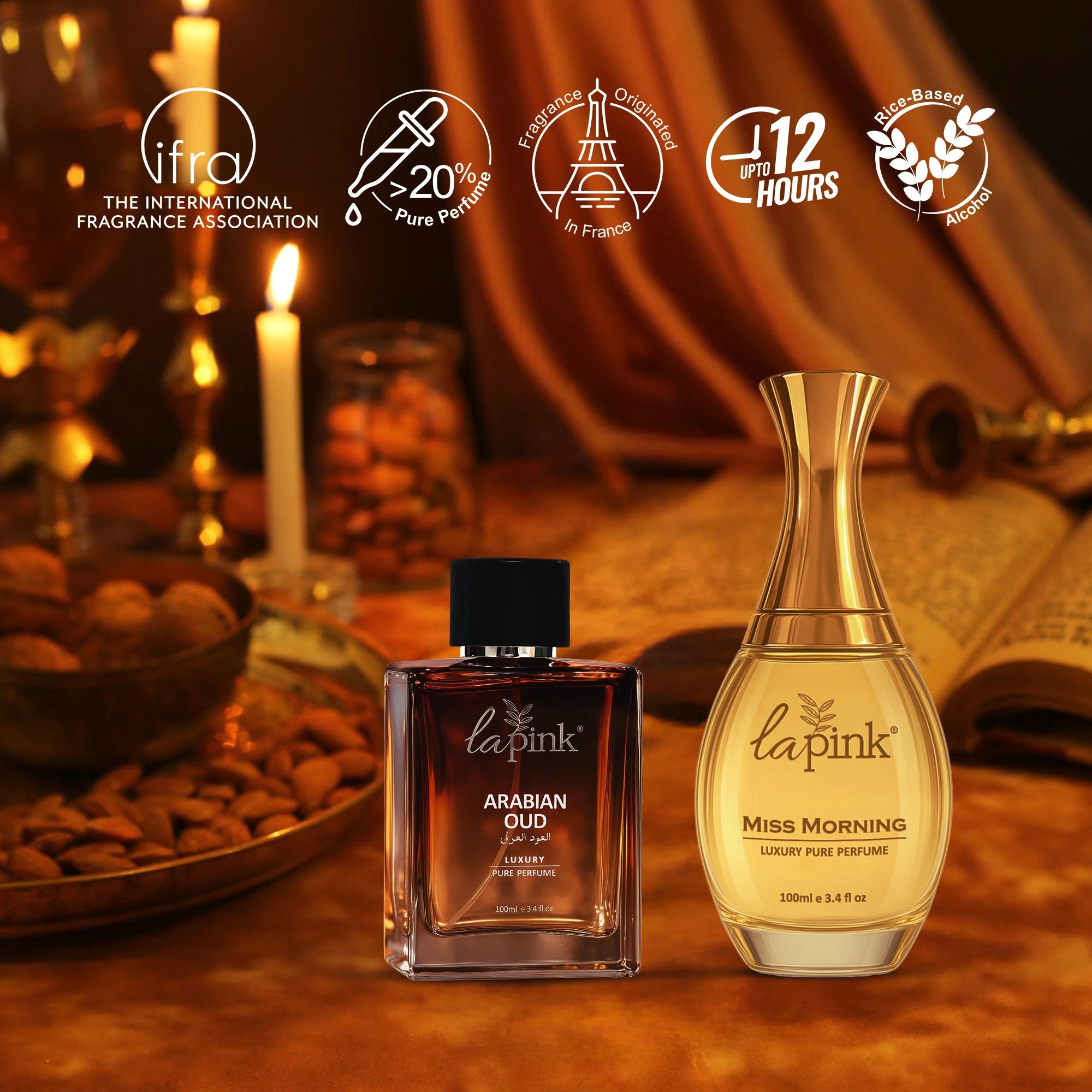 Miss Morning & Arabian Oud Pure Perfume Gift Set
