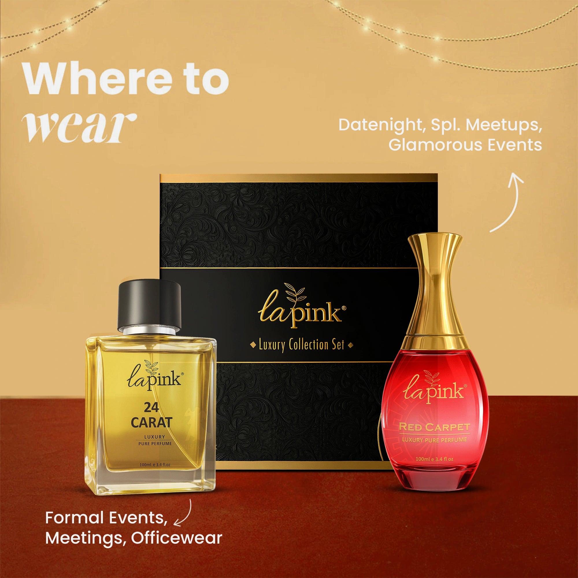 Red Carpet & 24 Carat Pure Perfume Gift Set