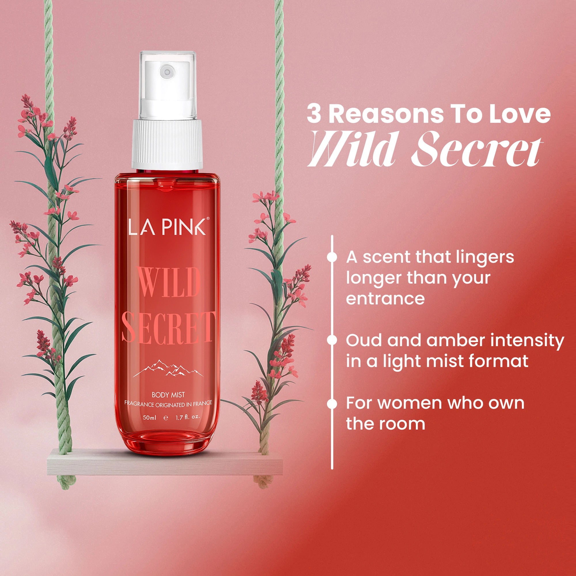 La Pink Body Mist Pack of 4 (50 ML* 4) 200 ML