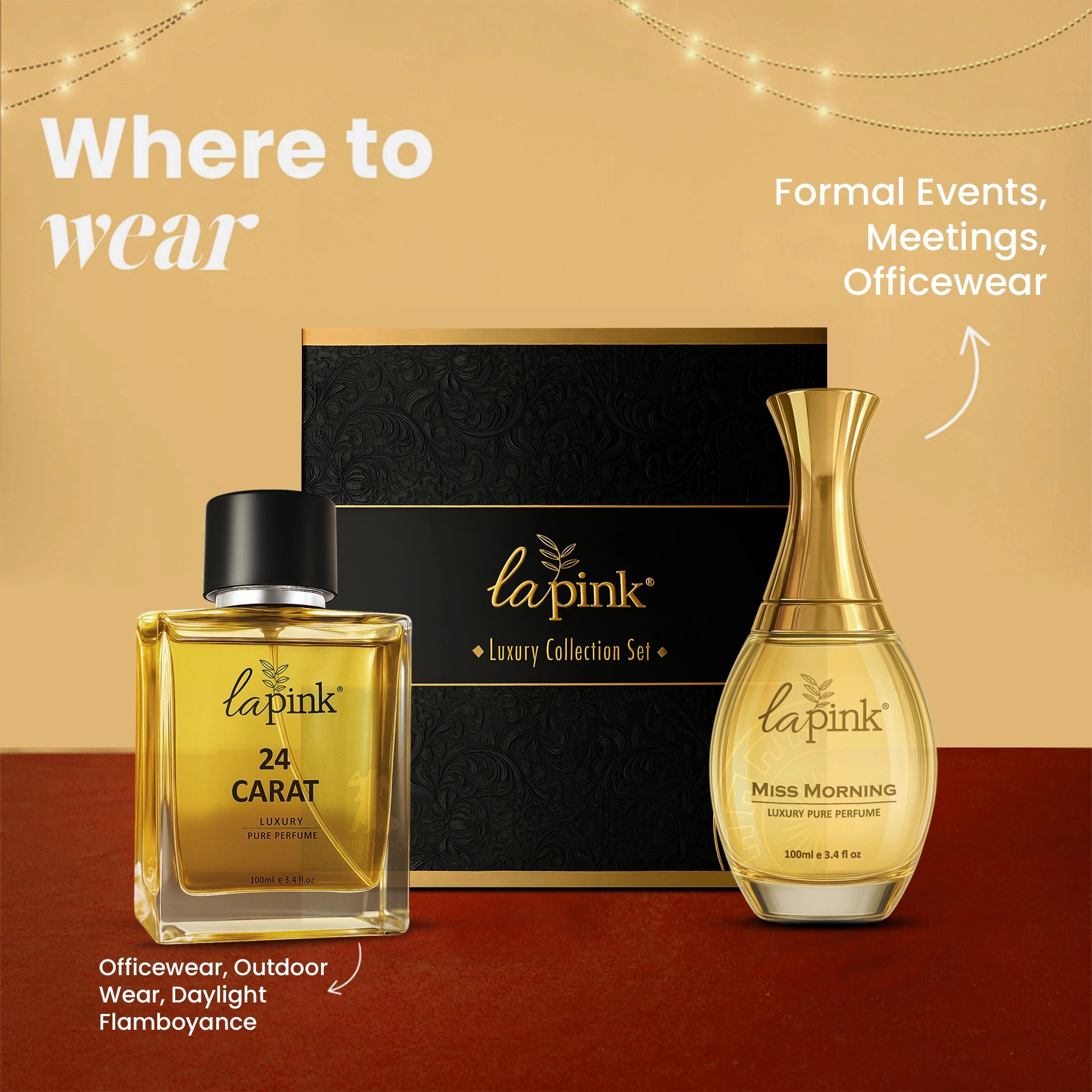 Miss Morning & 24 Carat Pure Perfume Gift Set