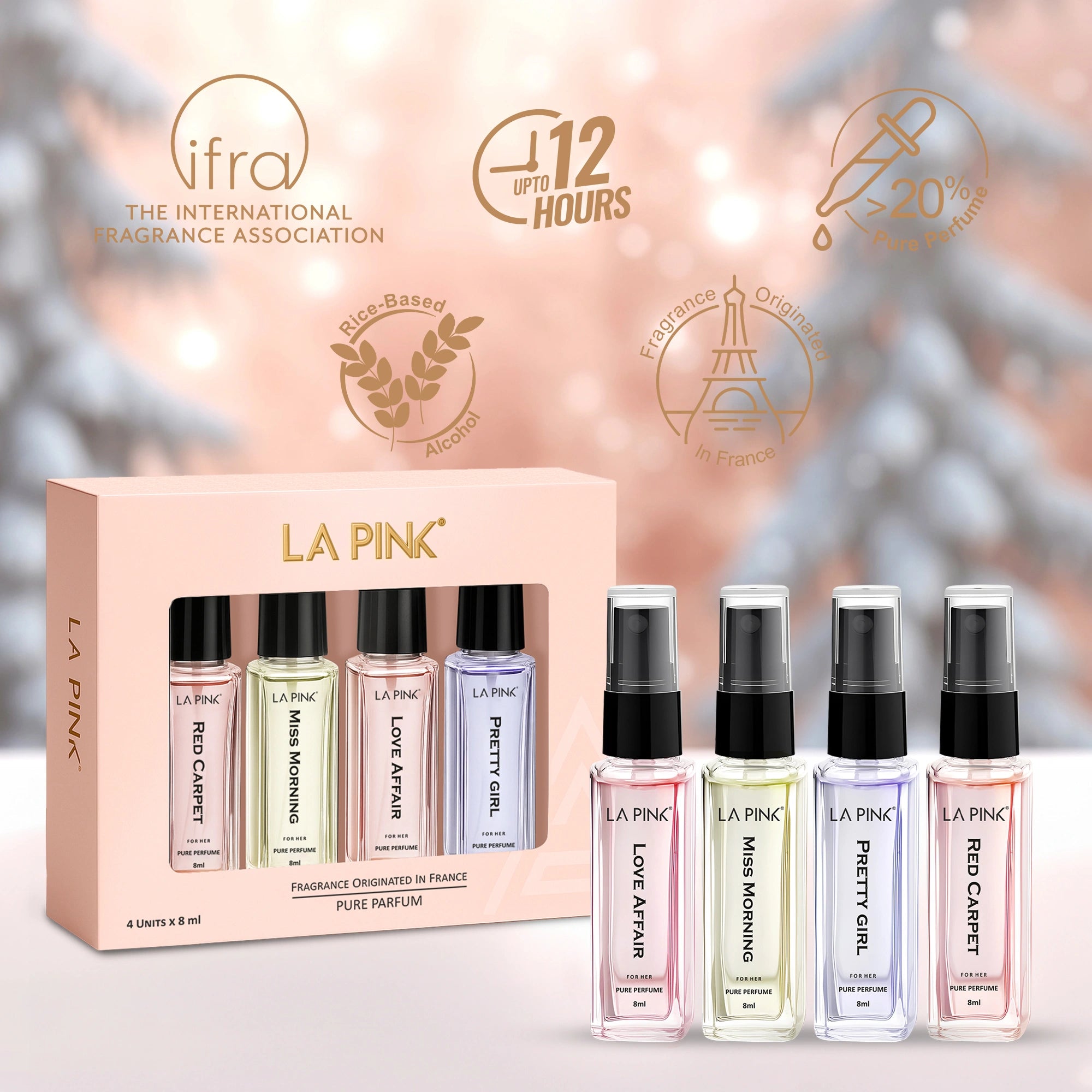Women Gift Pack Pure Parfum (8ml x 4 Pcs)
