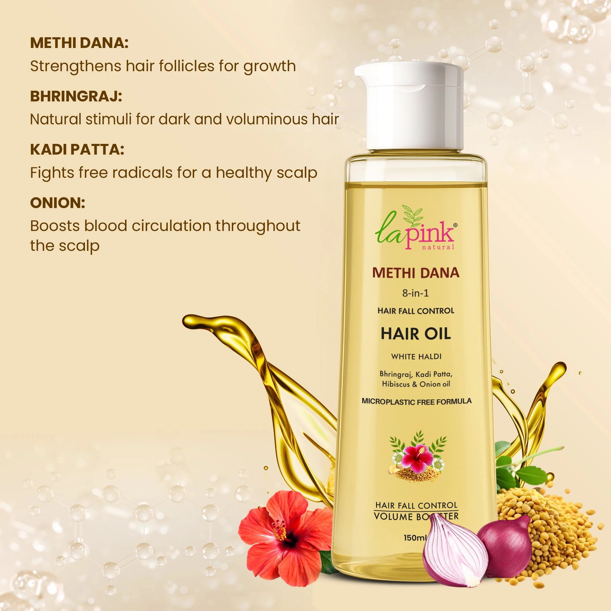 Methi Dana 8-in-1 Hair Oil For Volume Boosting