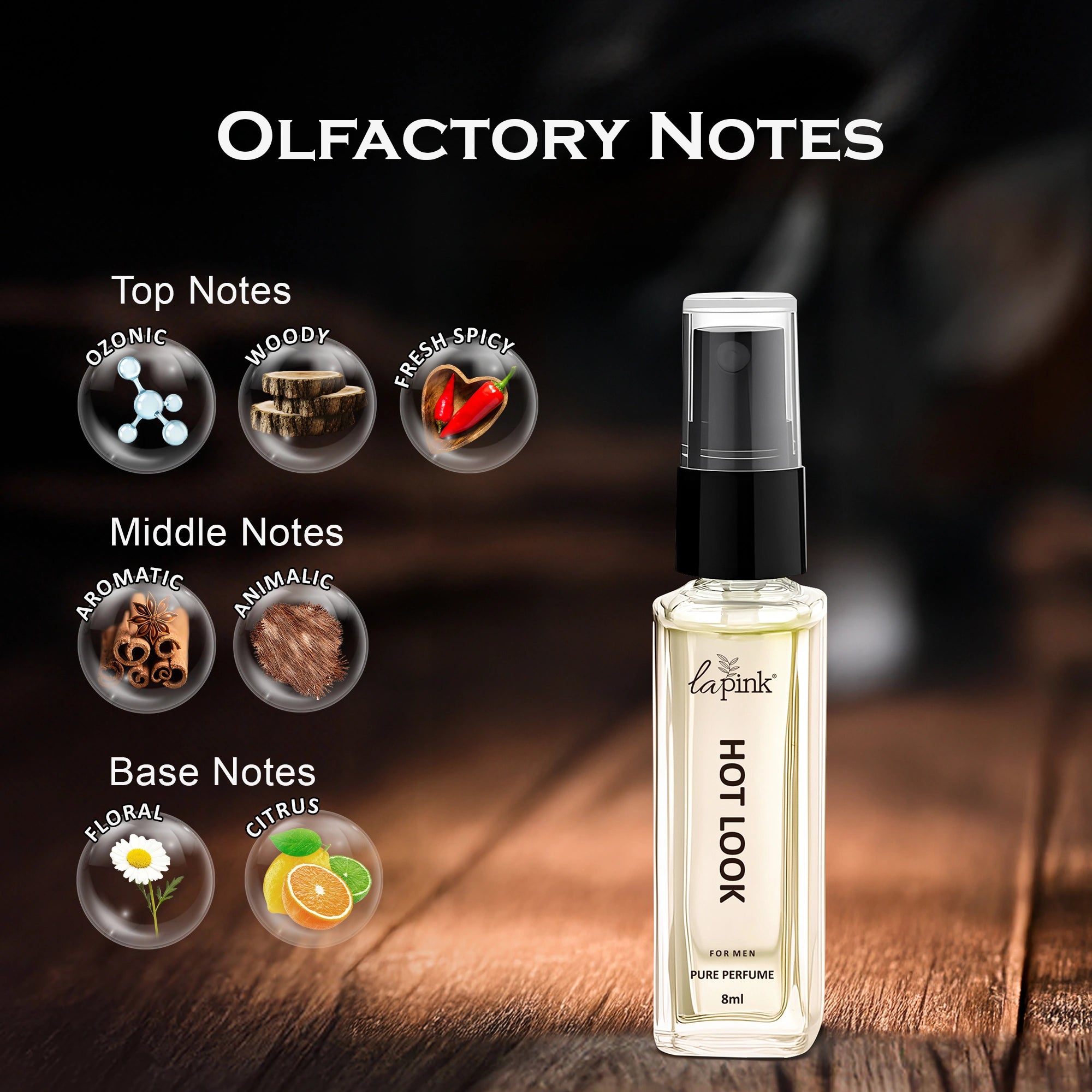 Hot Look French Luxury Pure Perfume for Men - 8ml