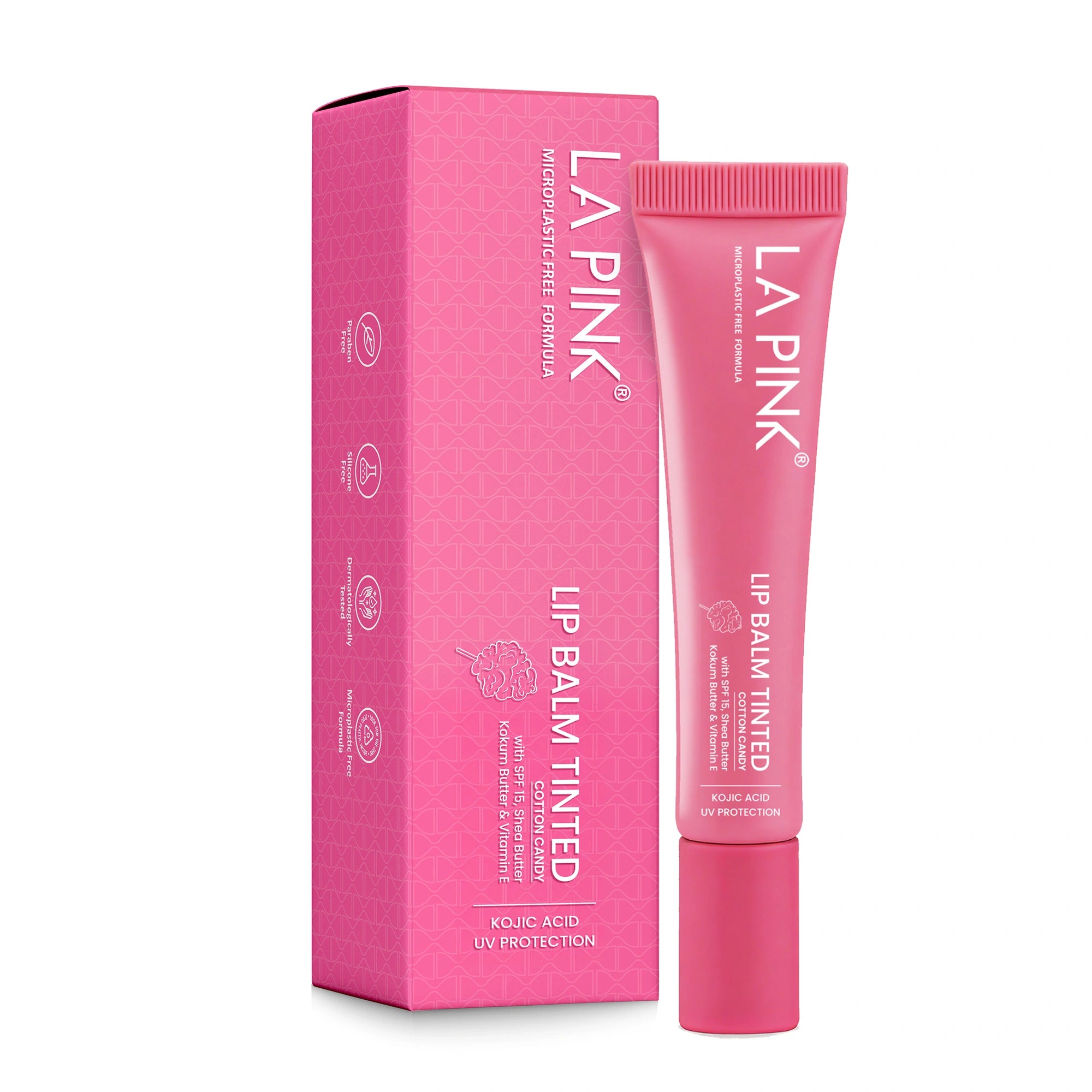 Cotton Candy Lip Balm Tinted with Koic Acid, UV Protection 10gm