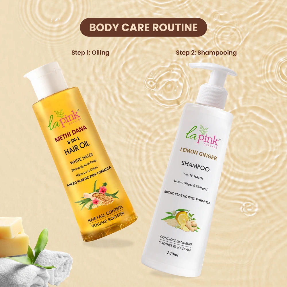 Lemon & Ginger Anti-Dandruff Shampoo  100% Nourishment & Scalp Care