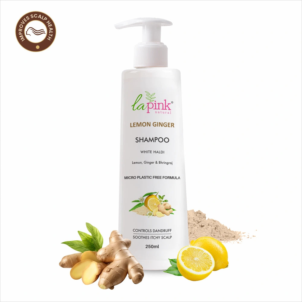 Lemon & Ginger Anti-Dandruff Shampoo  100% Nourishment & Scalp Care