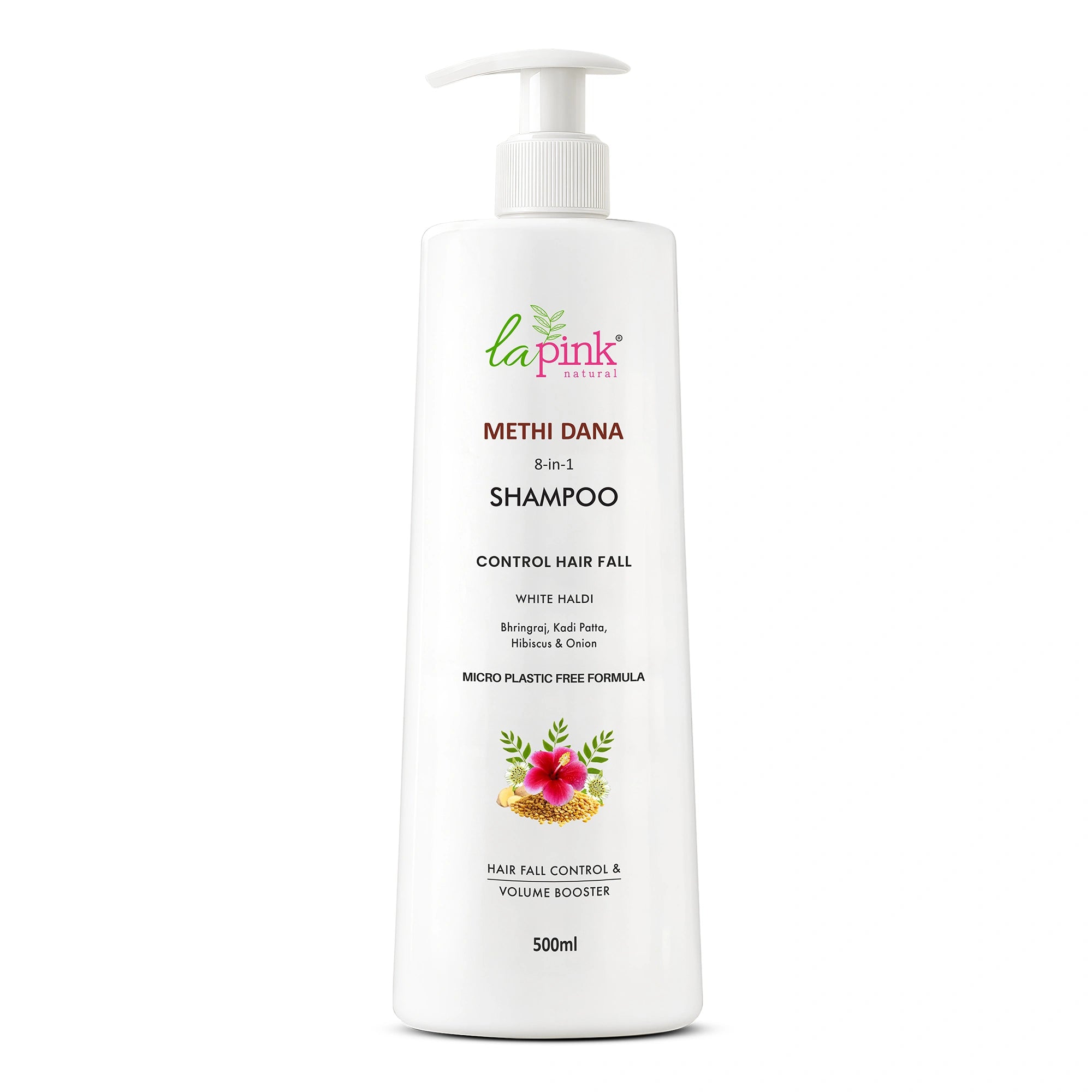 Control Hairfall & Boost Volume with Methi Dana 8-in-1 Shampoo 500 ML