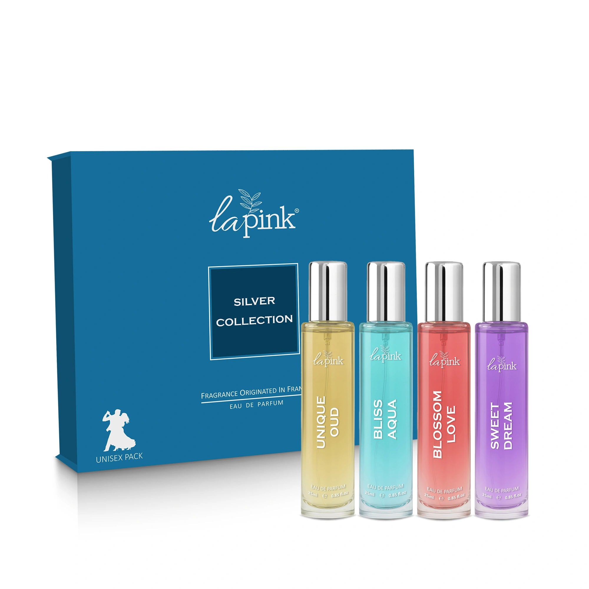 La Pink Silver Collection Unisex EDP Perfume Gift Set