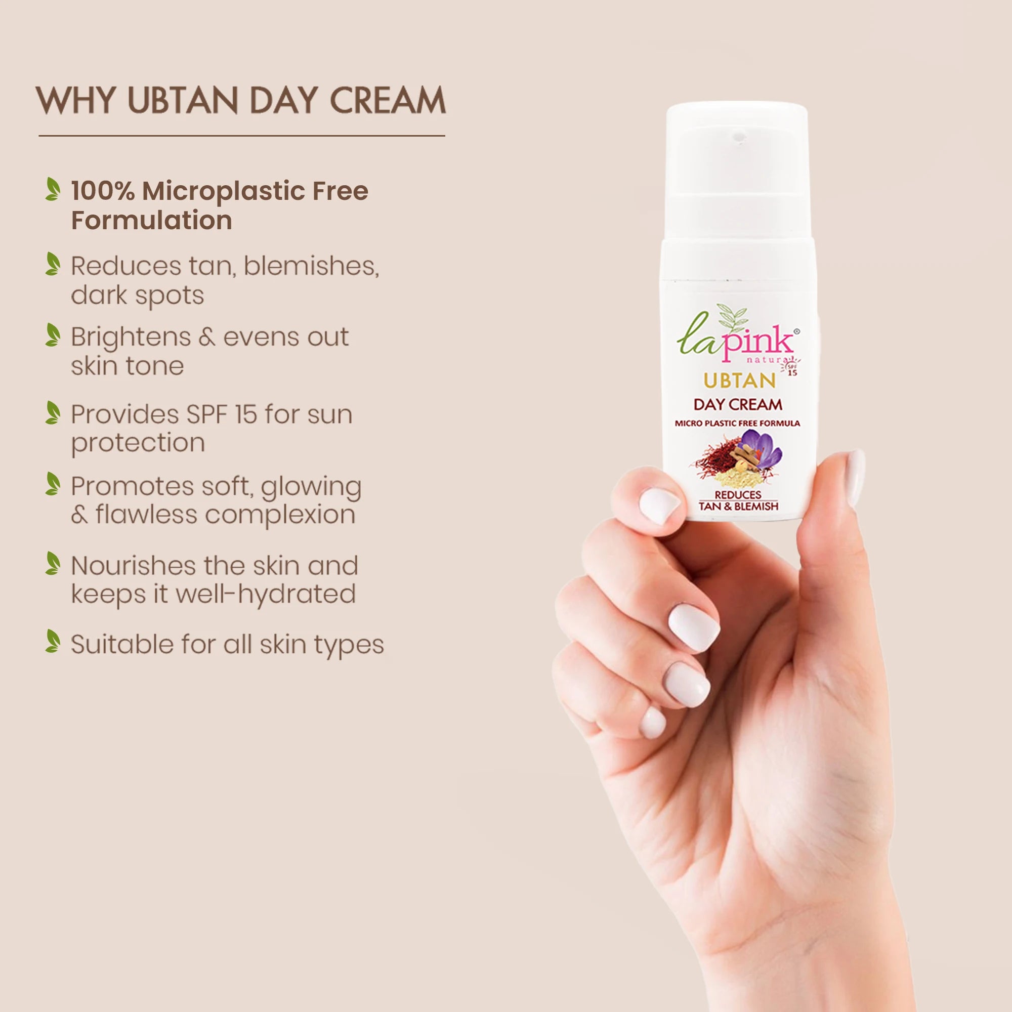 Ubtan White Haldi Day Cream With Saffron for Tan Removal