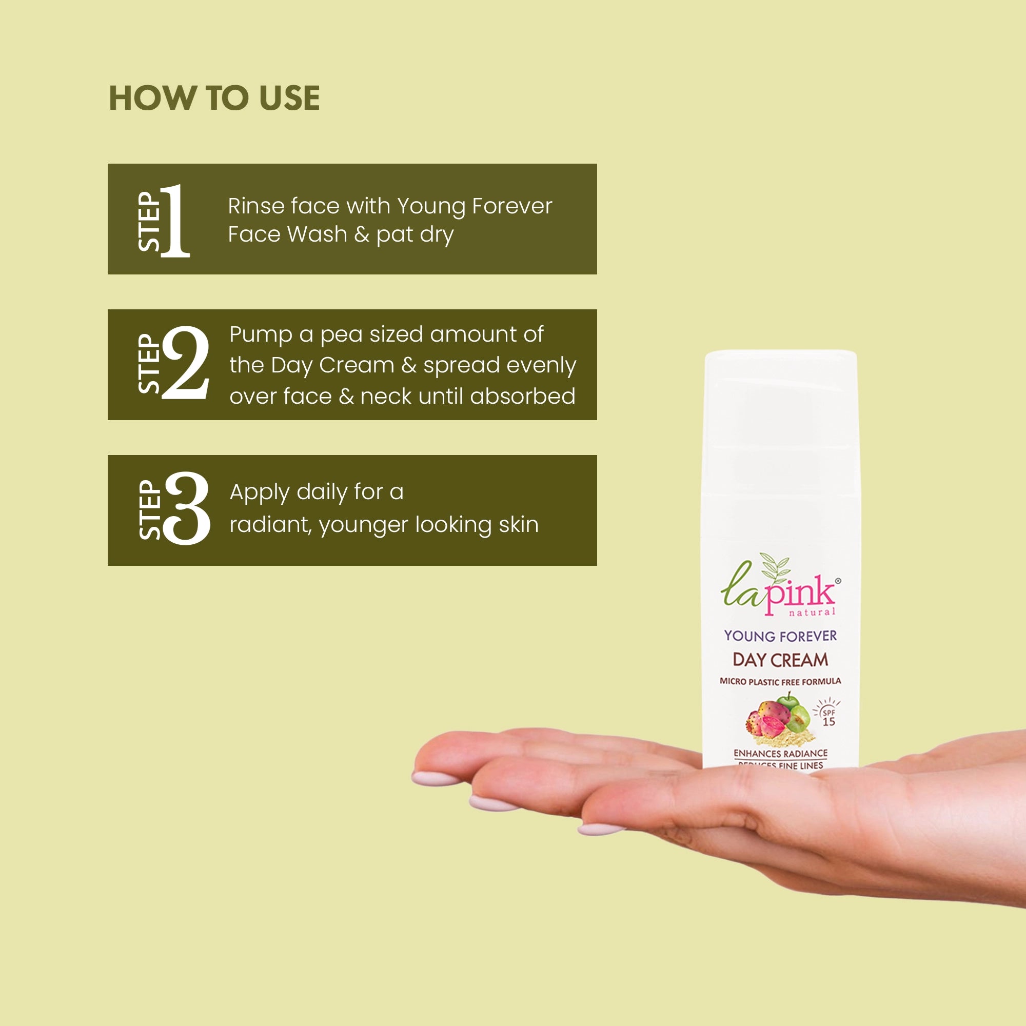 Young Forever Day Cream With White Haldi & Cranberry To Enhance Radiance & Reduce Fine Lines