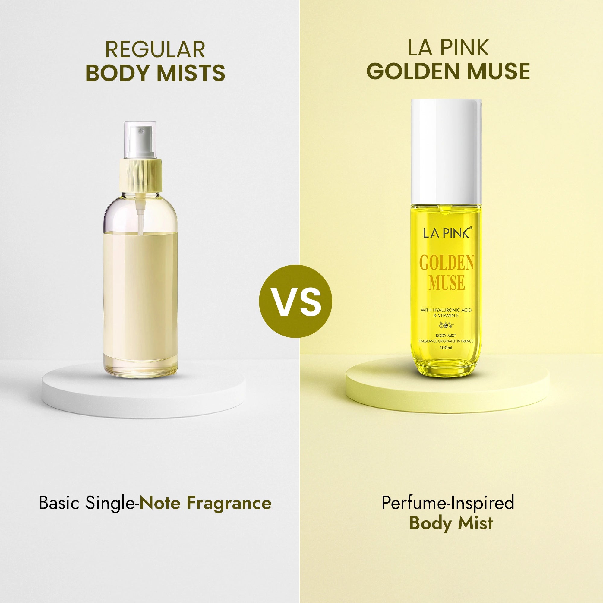 Golden Muse Body Mist with Hyaluronic acid & Vitamin E 100ml