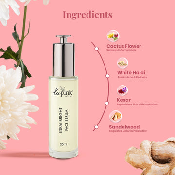 Ideal Bright Face Serum with White Haldi & Sea Lettuce flakes for Brightened Glass Skin