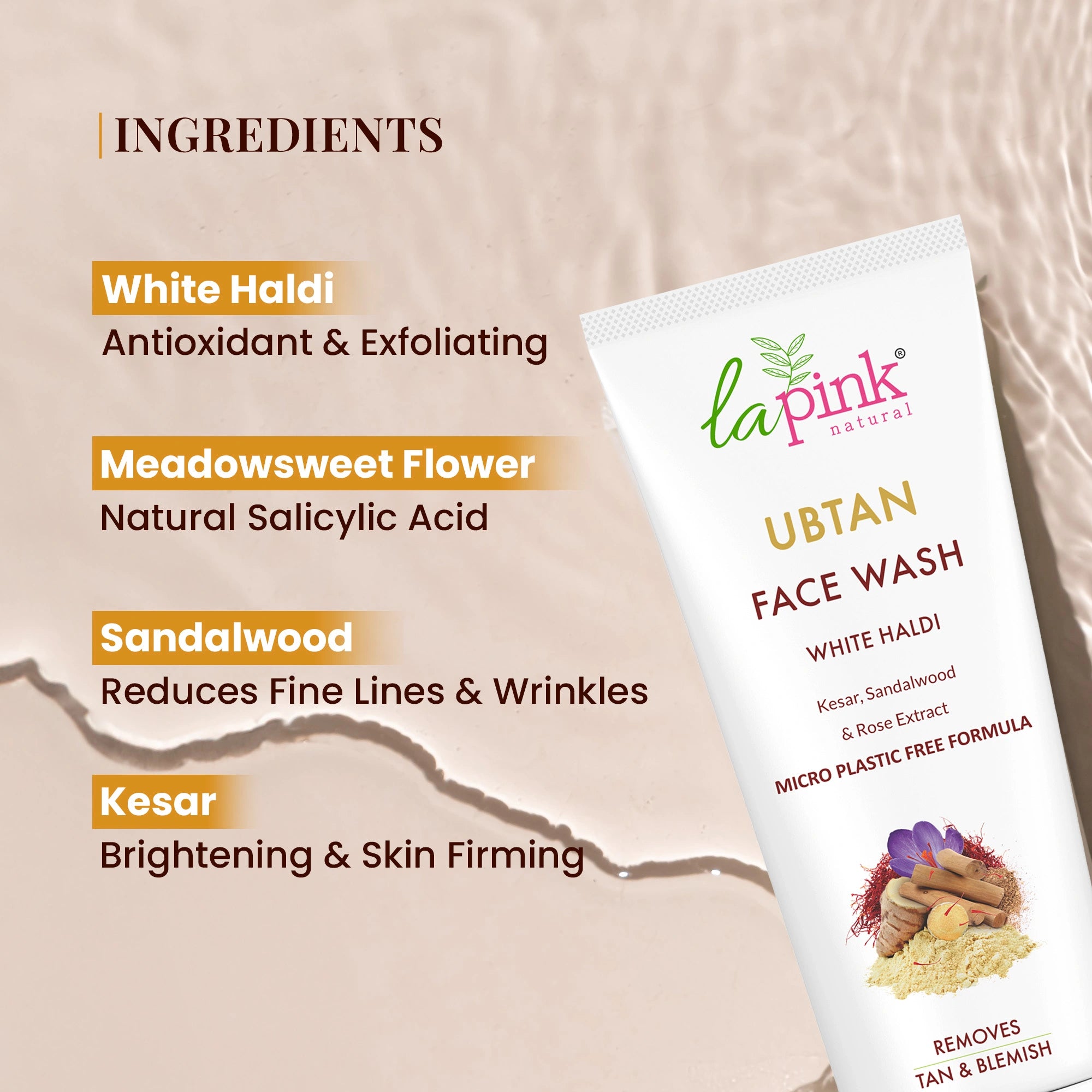 Ubtan Soap Free Face Wash for Tan Removal