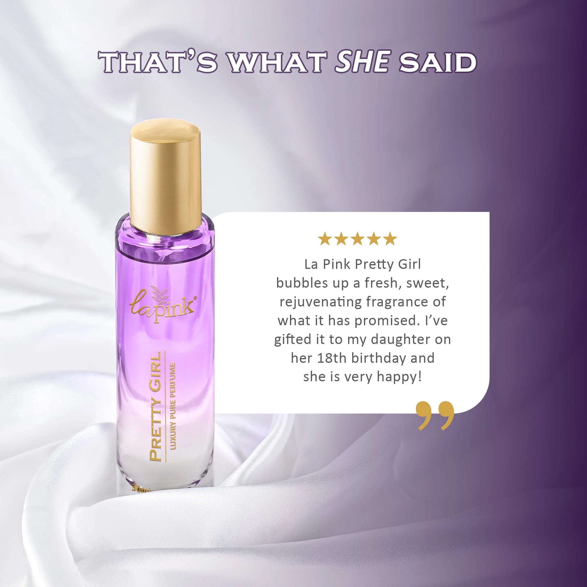 Pretty Girl French Luxury Pure Perfume for Women - 30ml