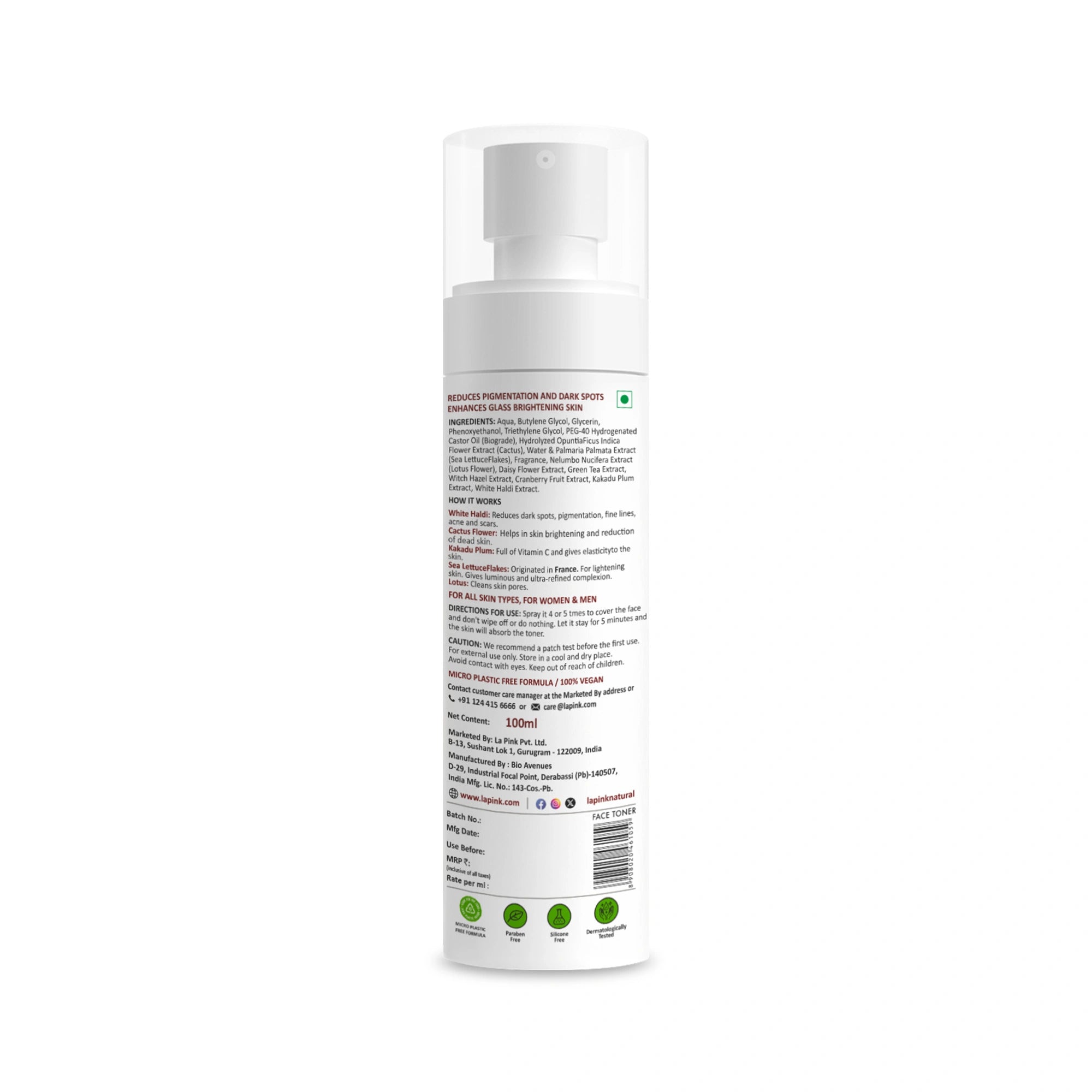 Alcohol-Free Ideal Bright Face Toner for Bright & Glowing Skin