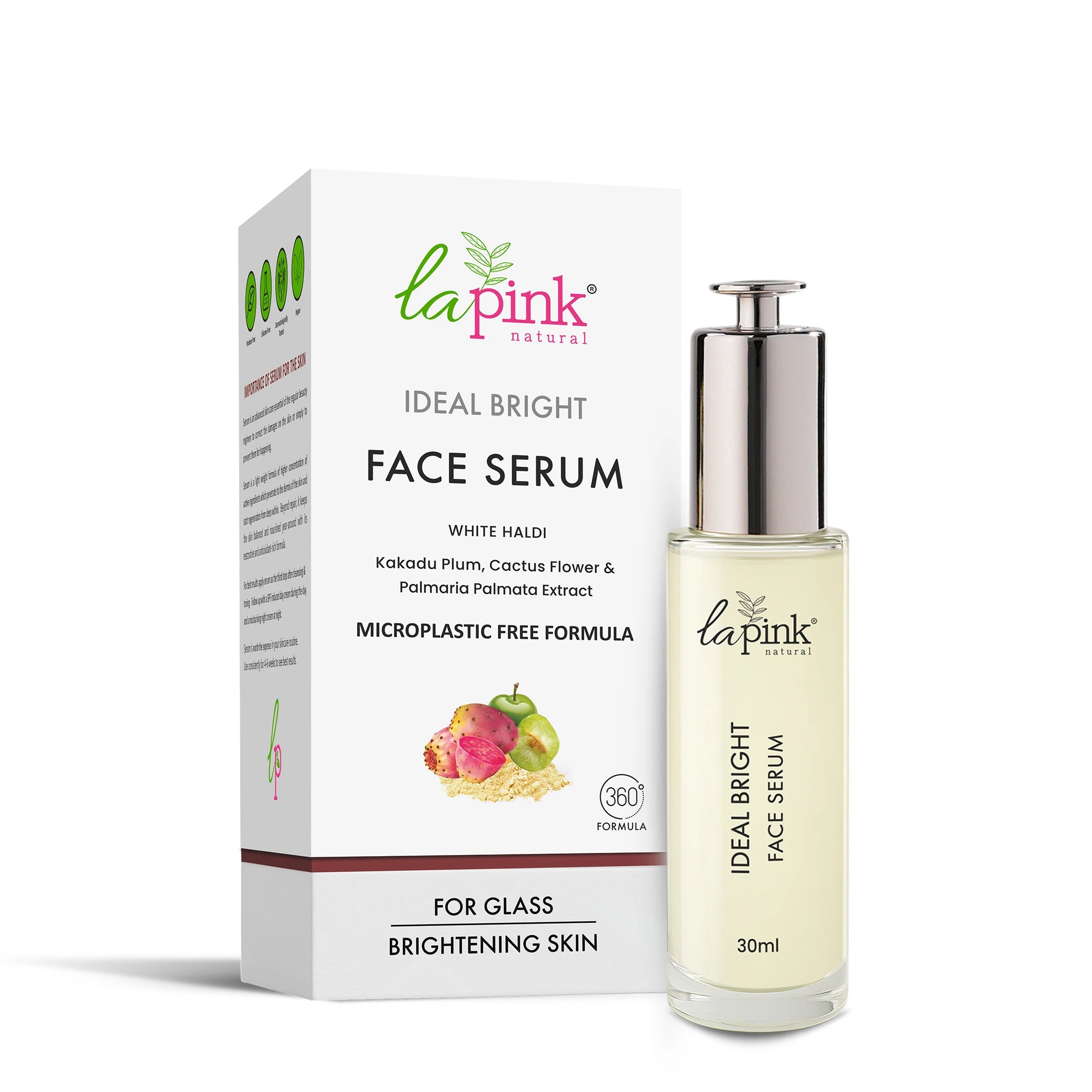 Ideal Bright Face Serum with White Haldi & Sea Lettuce flakes for Brightened Glass Skin