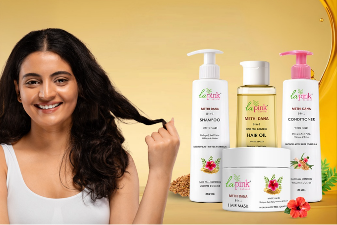 ला पिंक मेथी दाना हेयर ऑयल: 10,000+ उपभोक्ताओं ने देखा घने और मज़बूत बालों का असर
