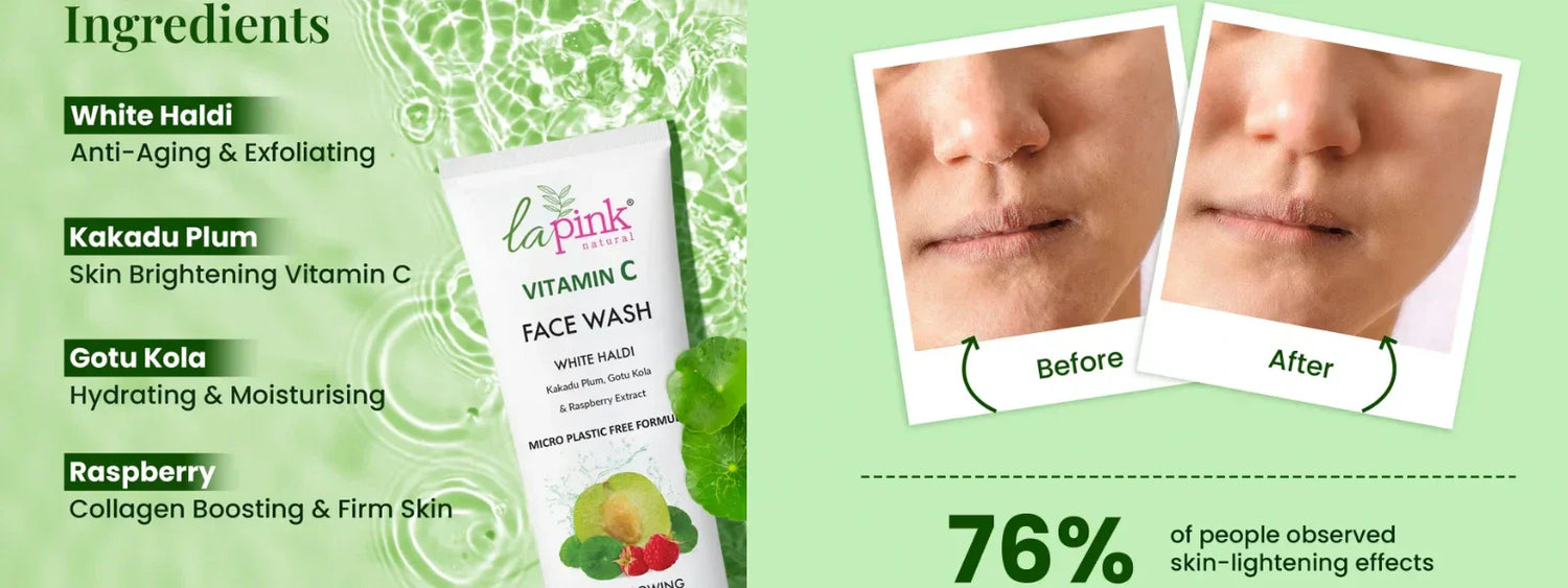 vitamin c face wash benefits_before after_lapink