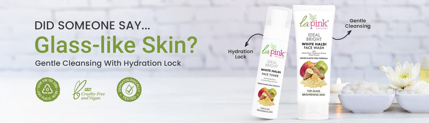 Best Face Cleanser 100% Microplastic Free Products with White Haldi - La Pink - La Pink