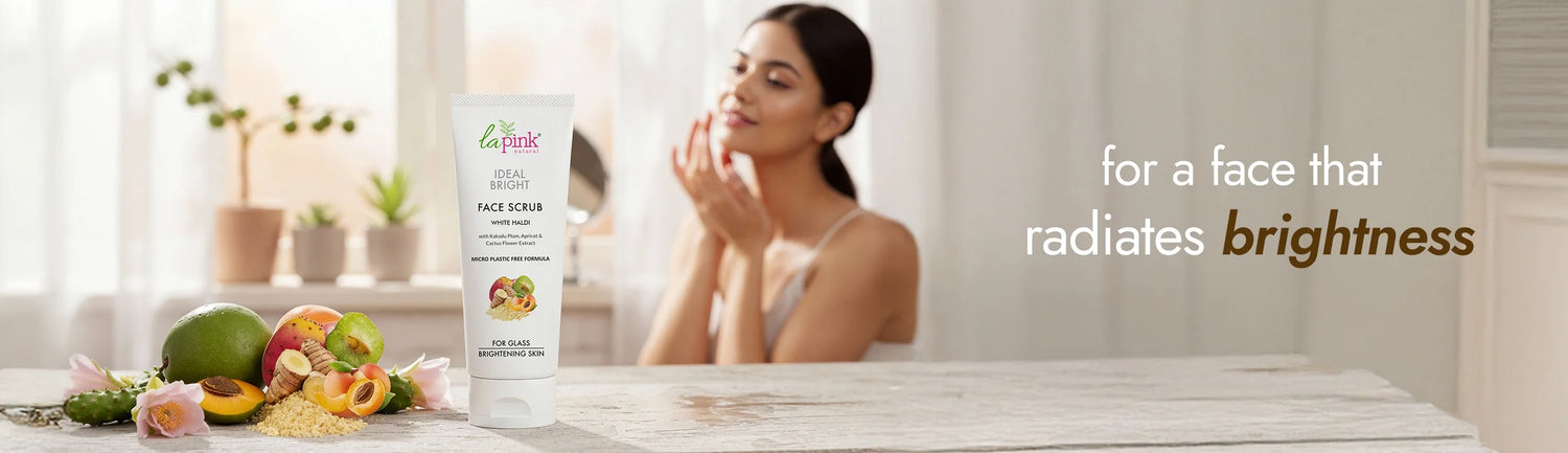 Best White Haldi Face Scrub for all Skin types | La Pink - La Pink