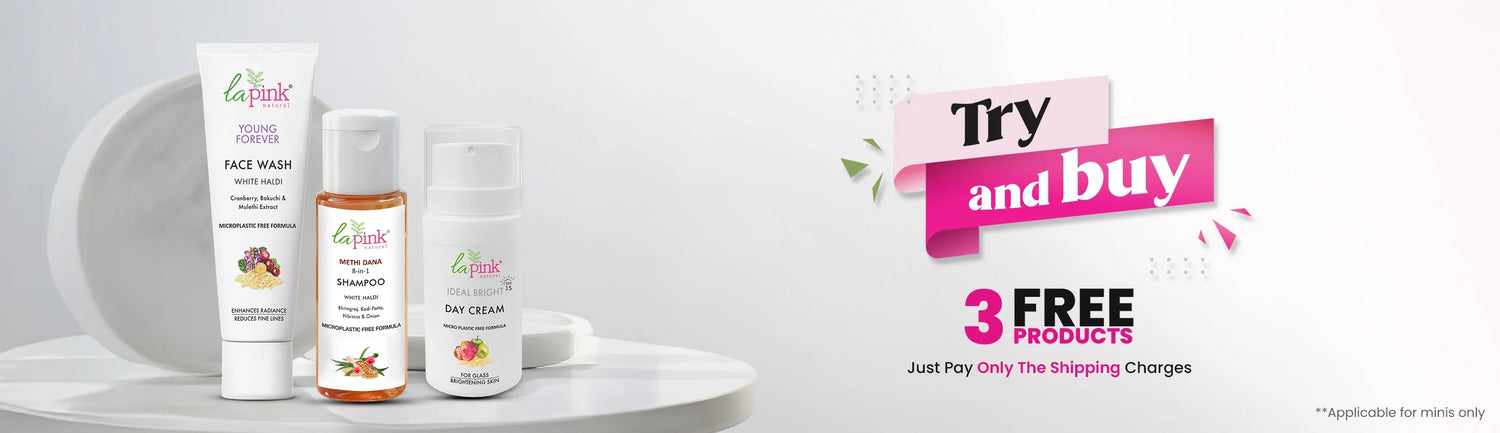 La Pink Get Free Sample - 100% Microplastic Free Formulations.