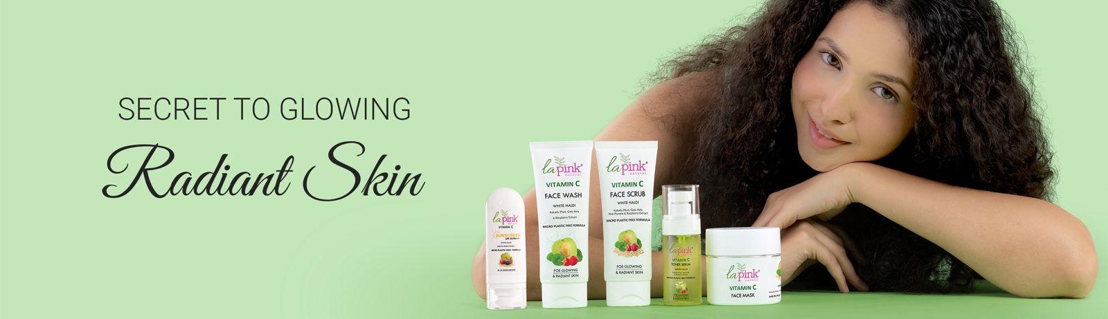 La Pink Vitamin C Face Skin Care Collection - 100% Microplastic Free Products - La Pink