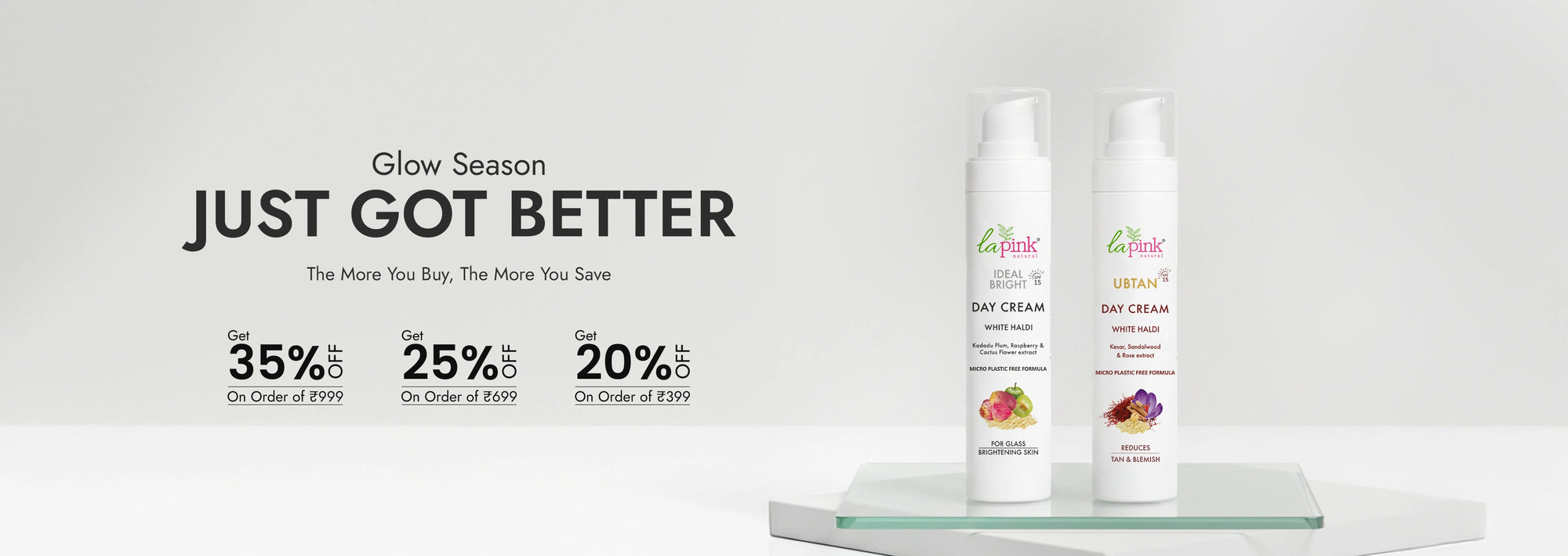 Two bottles of La Roche-Posay eye cream on a white background with promotional text.