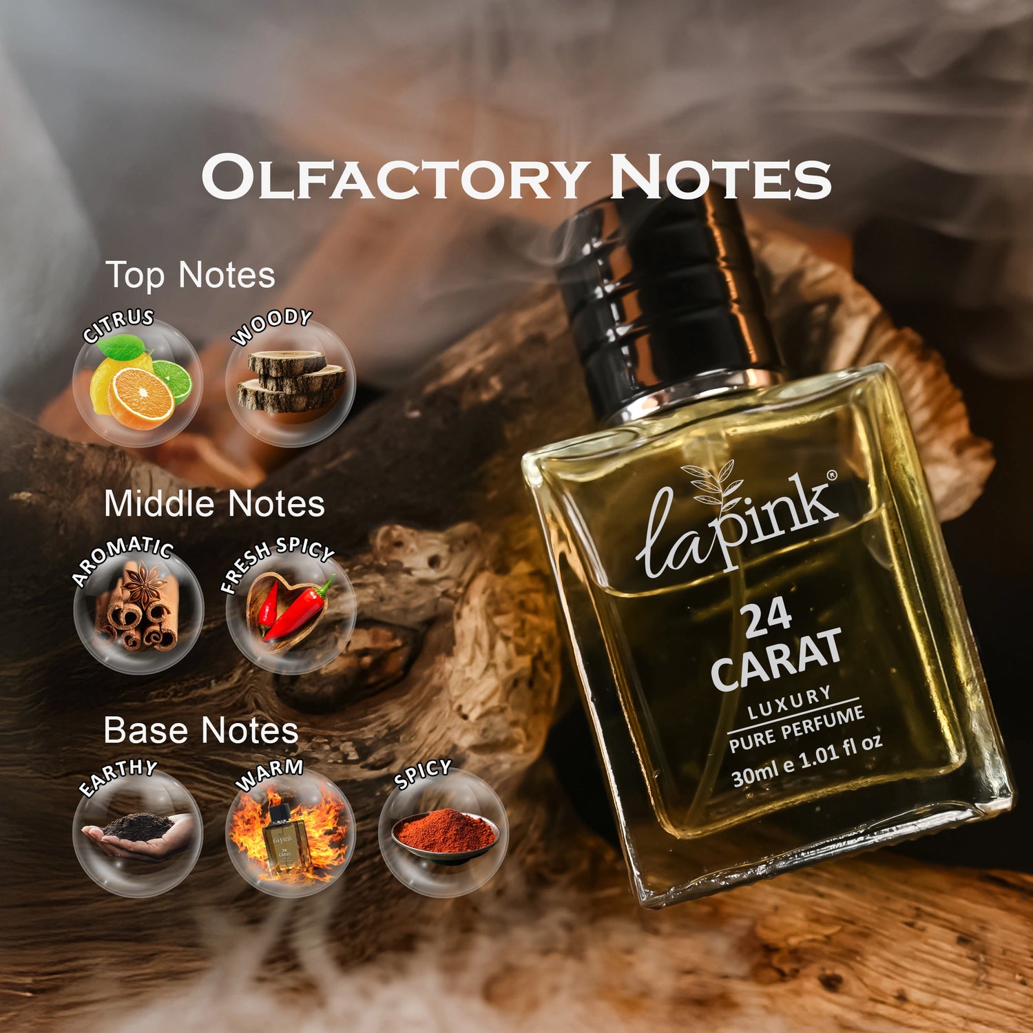 24 Carat French Luxury Pure Perfume for Men - 30ml