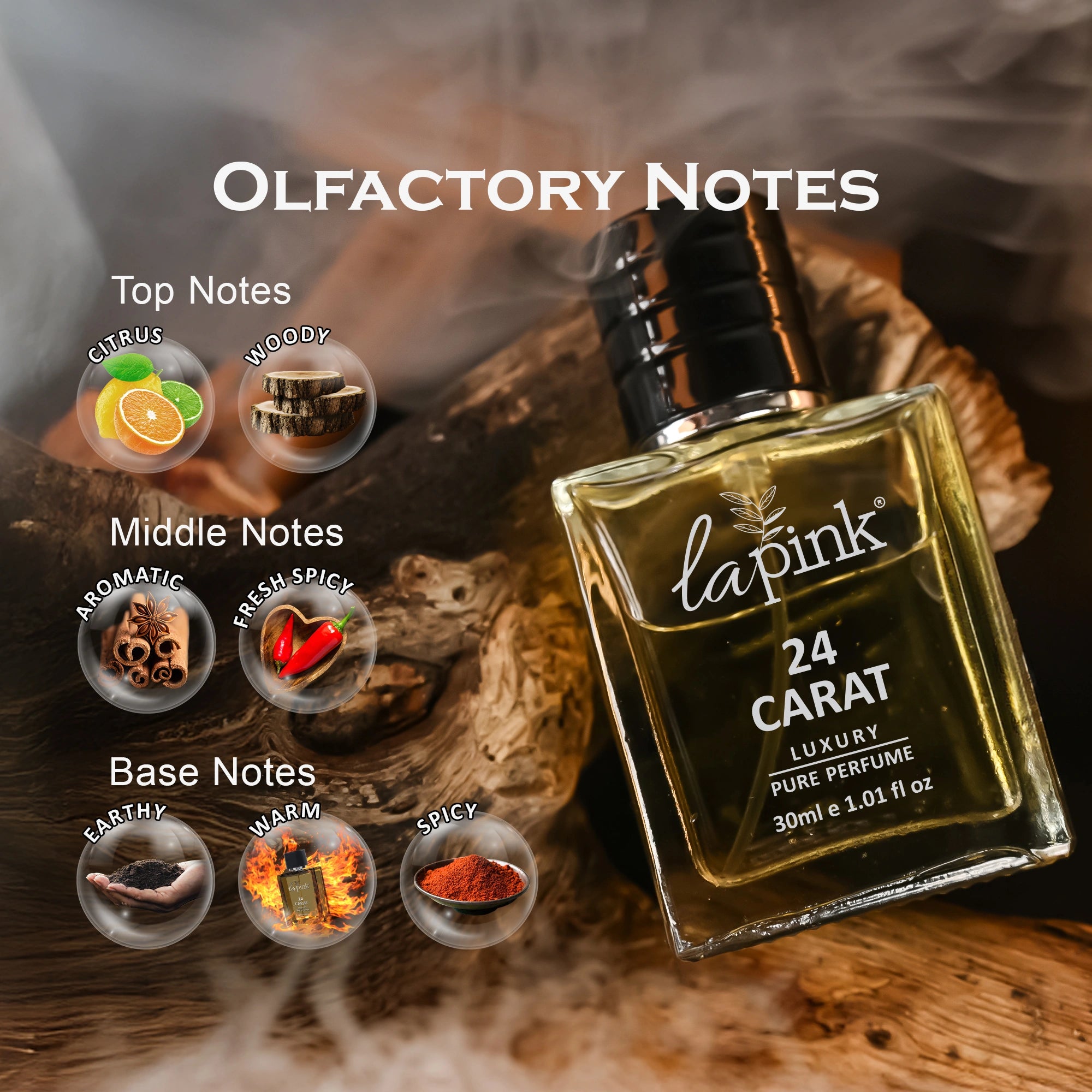 24 Carat French Luxury Pure Perfume for Men - 30ml