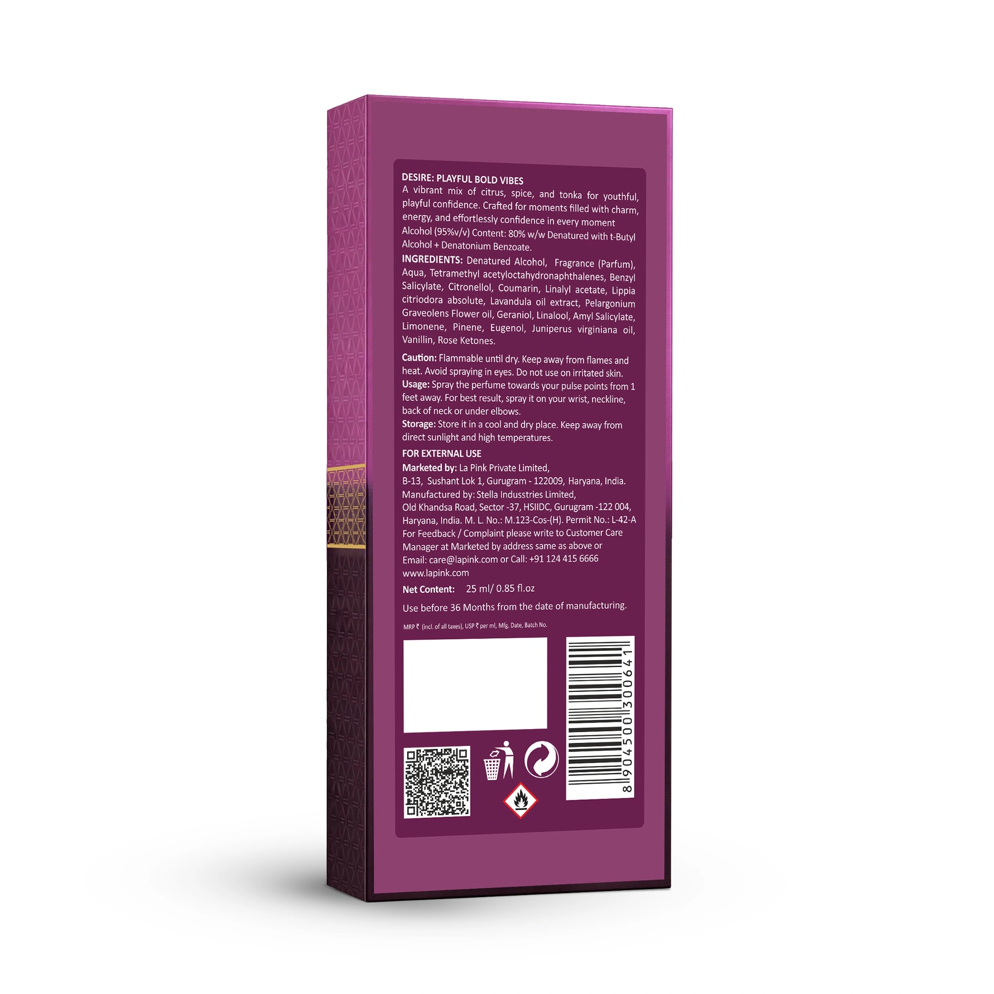 Desire Long Lasting Eue De Perfume 25ml