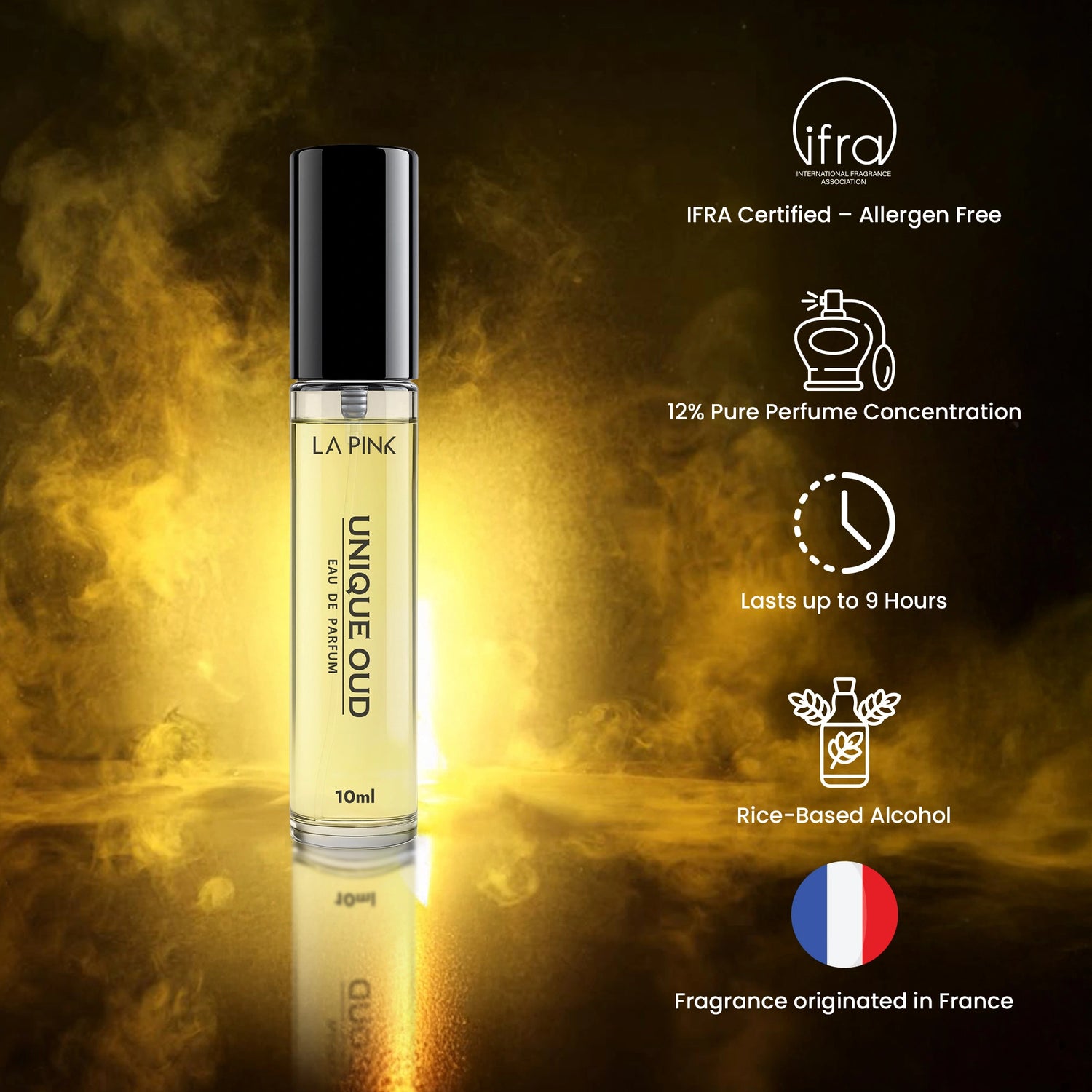 Unique Oud EDP French Luxury Unisex Perfume 10ml