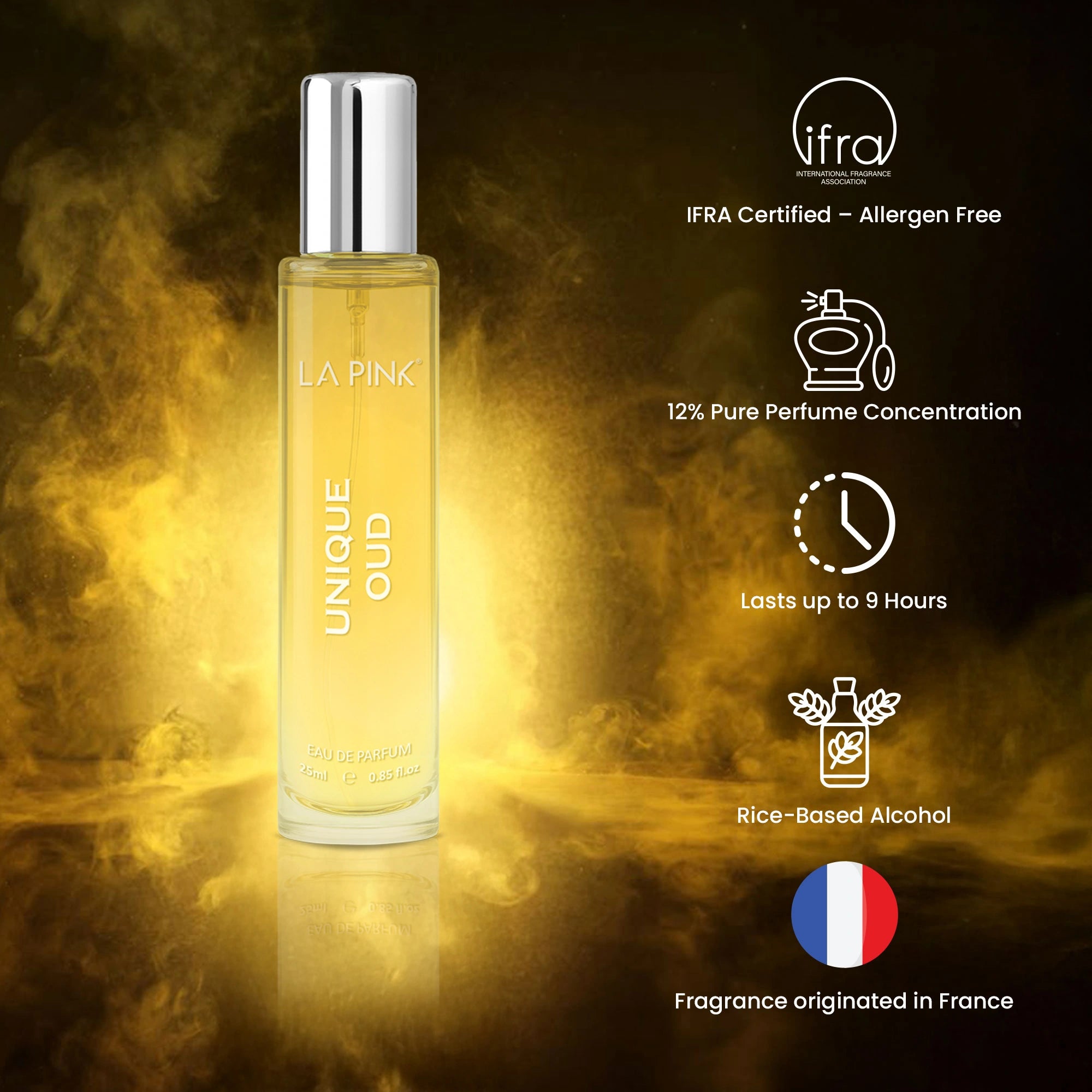 Unique Oud EDP French Luxury Unisex Perfume 25ml