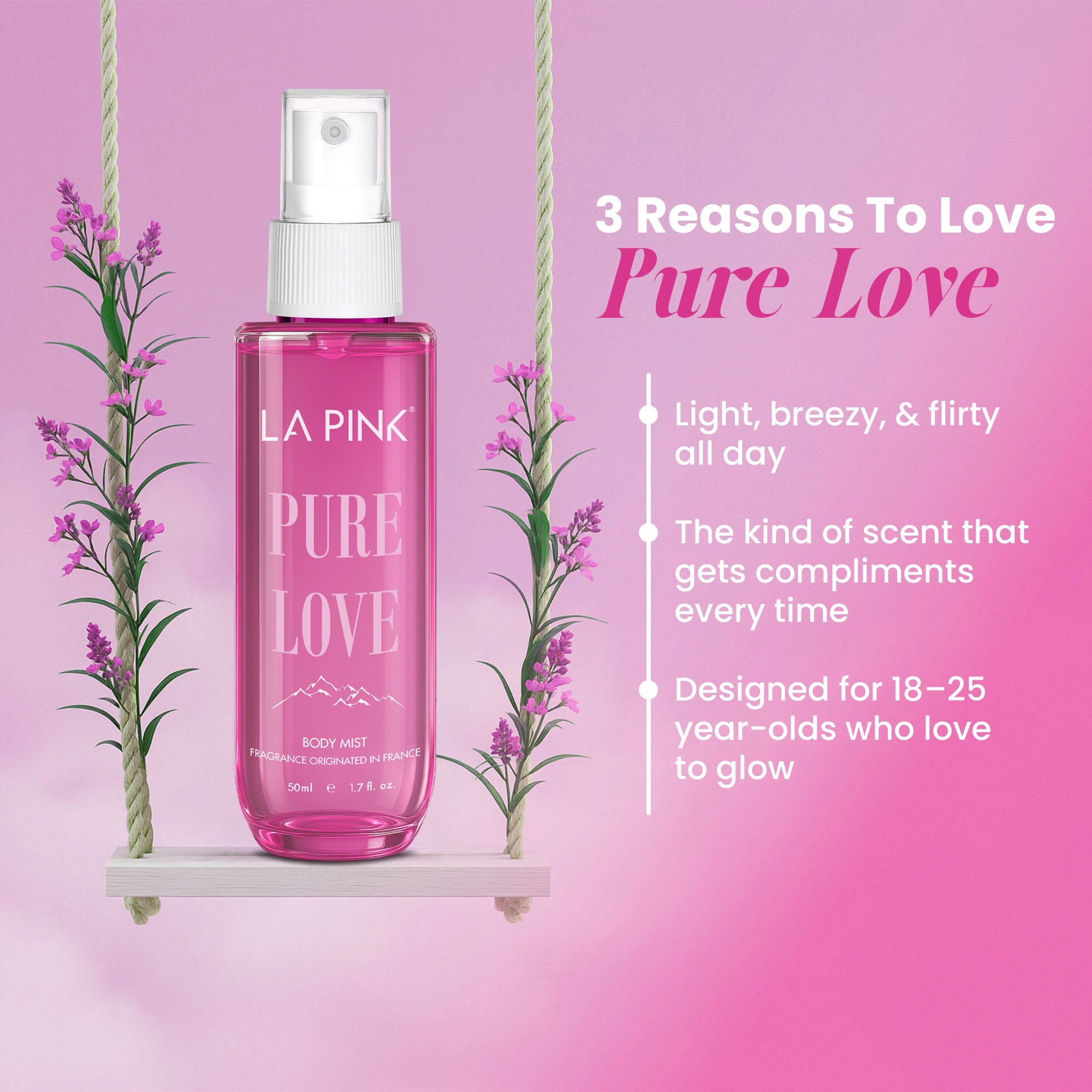 La Pink Body Mist Pure Love 50 ML
