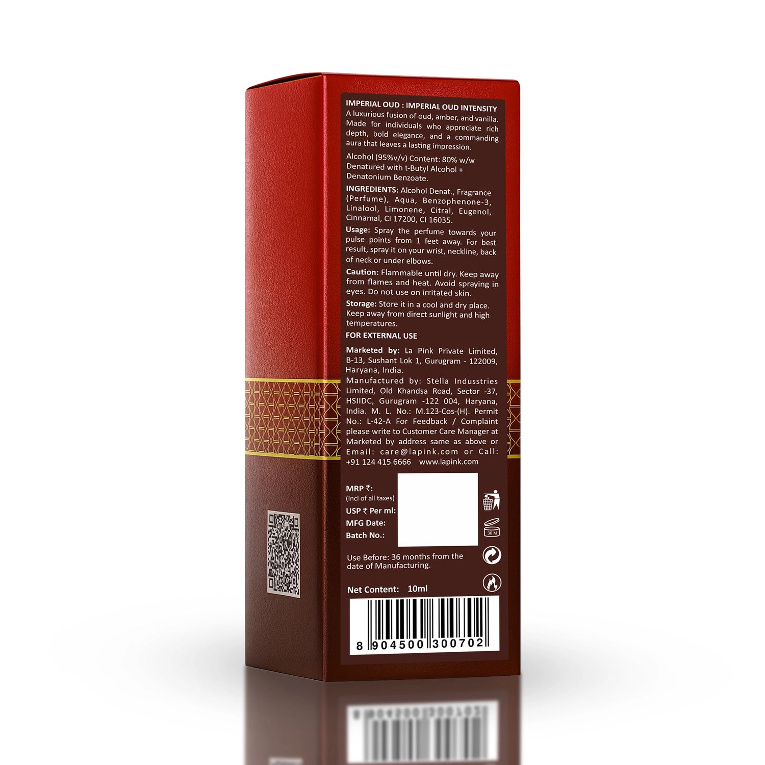 Imperial OUD Unisex Long Lasting Eue De Perfume Perfume 10ml