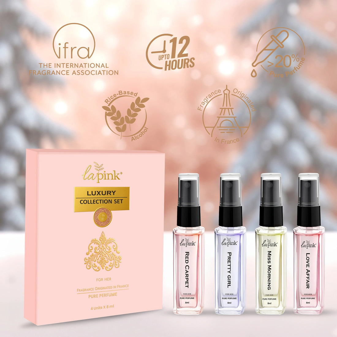 La Pink Perfume Women Gift Pack 4 Pcs