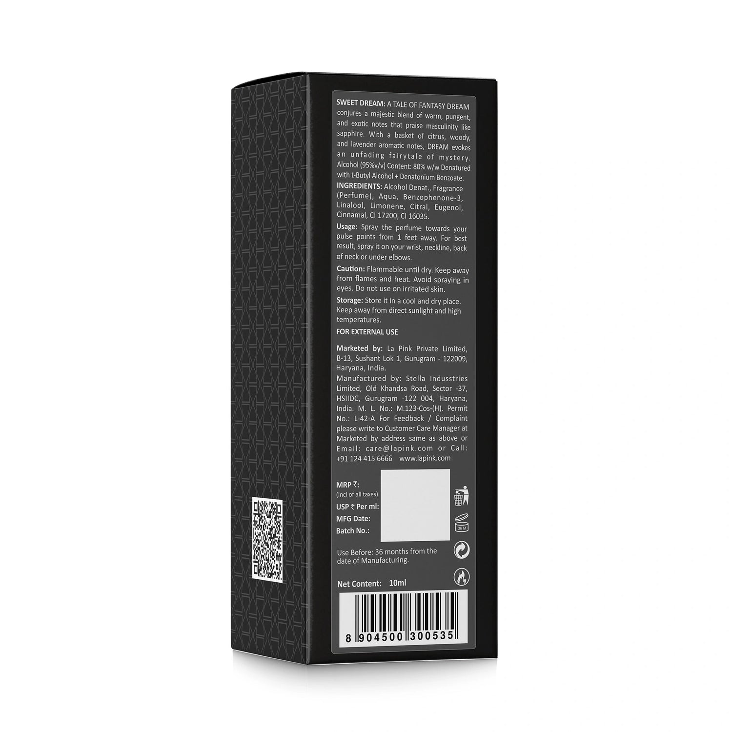 Sweet Dream French Luxury Perfume for Women &amp; Men 10ml