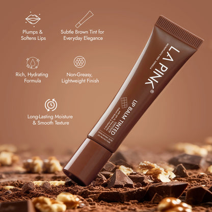 Chocolate Lip Balm Tinted with Hyaluronic Acid, UV Protection 10gm