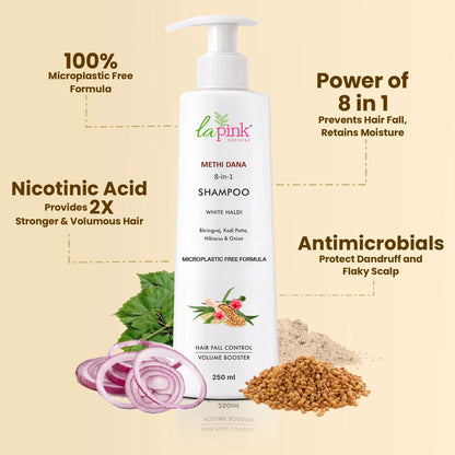 Control Hairfall &amp; Boost Volume with Methi Dana 8-in-1 Shampoo