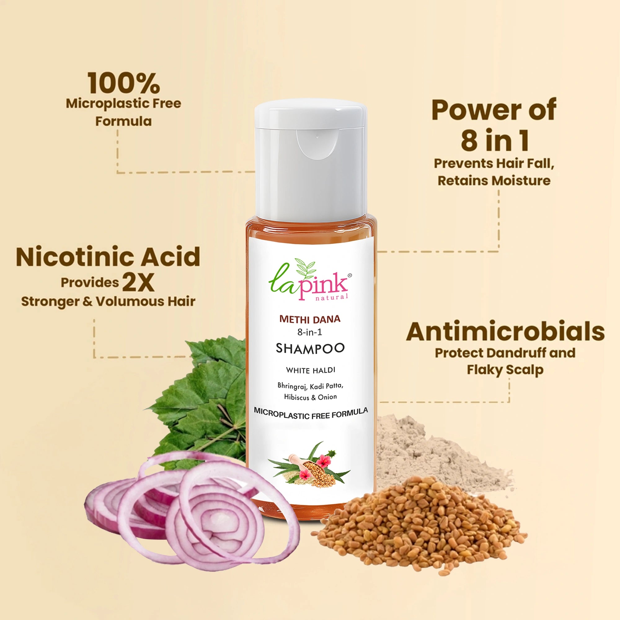 Methi Dana 8-in-1 Shampoo for Hair Fall Control
