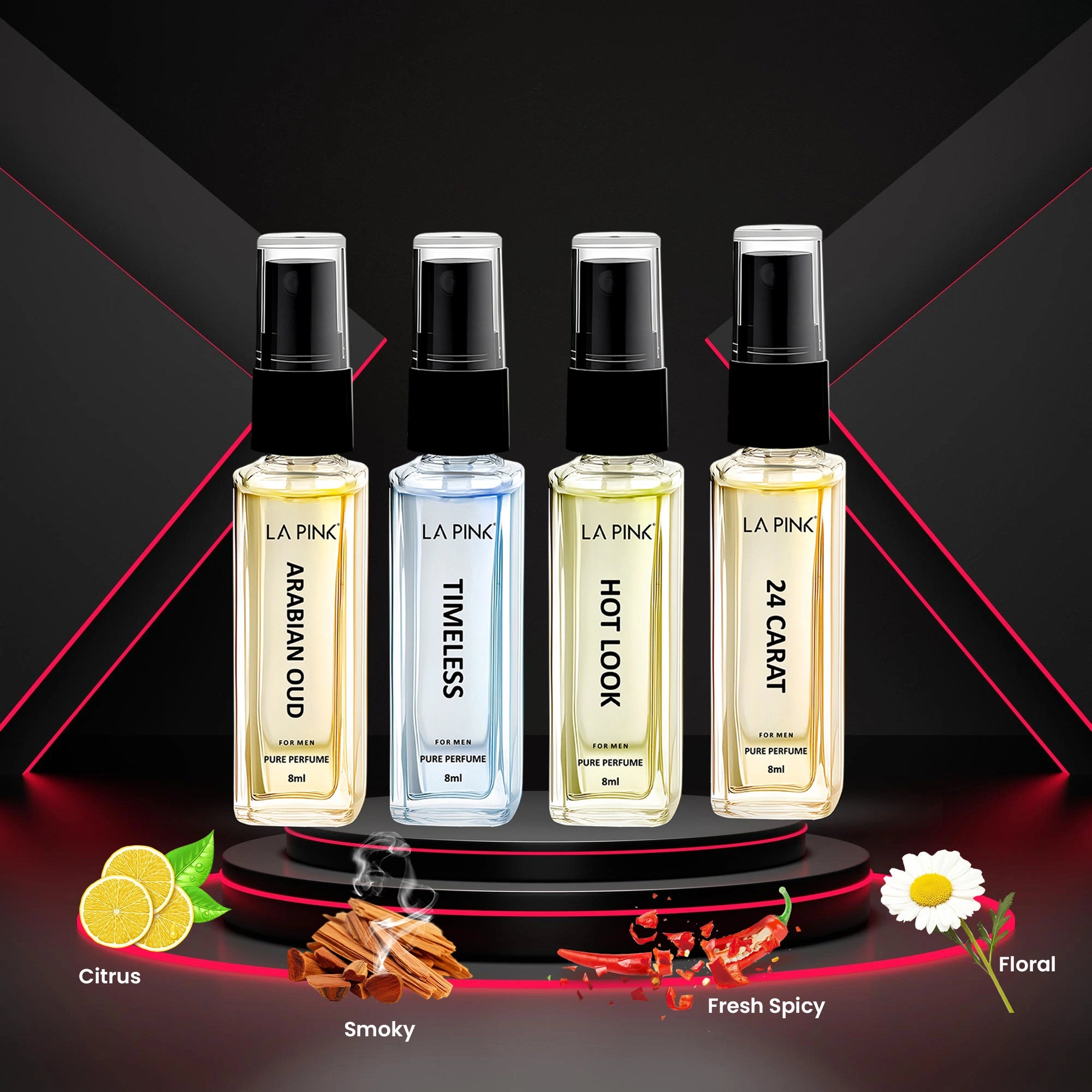 La Pink Perfume Men Gift Pack 8 ml (4Pcs)