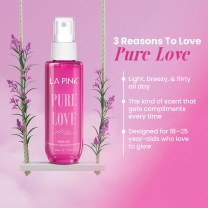 La Pink Body Mist Pack of 4 (50 ML* 4) 200 ML